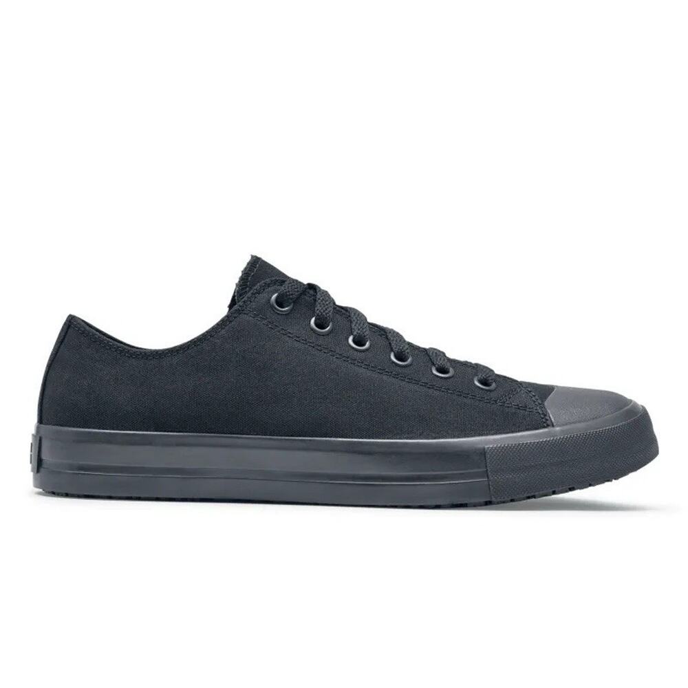 Shoes For Crews Delray Black Canvas Nonslip Work Sneaker Men 10 Woman 11.5